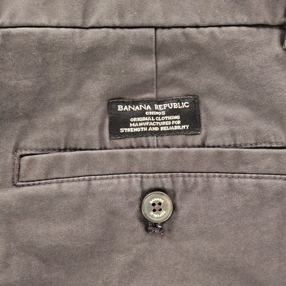 Banana Republic Pants Mens 32x32 Black Aiden Chino Slim Fit Stretch Casual - Picture 8 of 9